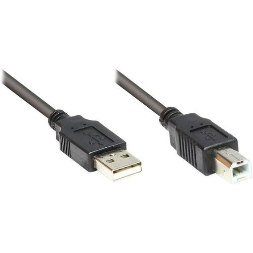 Alcasa 2510-3OFS câble USB 3 m USB 2.0 USB A USB B Noir