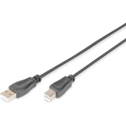 Câble USB Digitus USB-A - USB-B 0,5 m Noir (AK-300105-005-S)