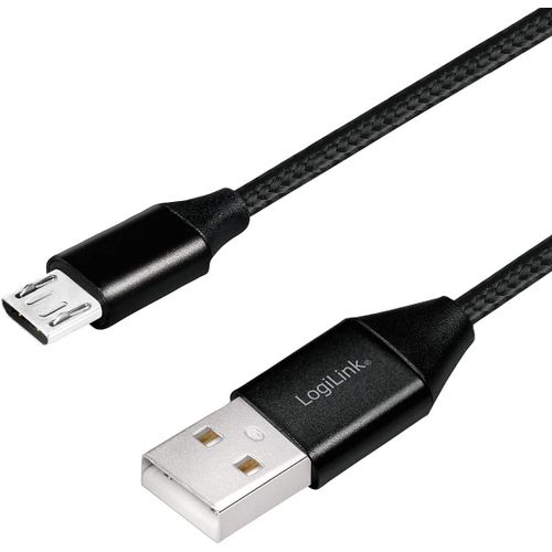 Câble de connexion USB 2.0, USB (type A) vers micro USB, noir, 0,3 m