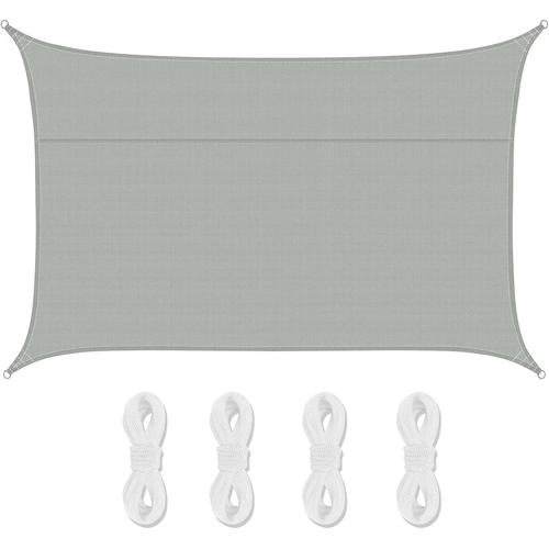 Voile D'ombrage Impermeable Rectangulaire, 95% Anti Uv Abri Voiture De Pergola Pour Patio Extérieur, Jardin, Serre, Terrasse Et Camping Toile D'ombrage