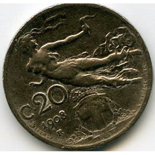 Italie 20 Centesimi 1908