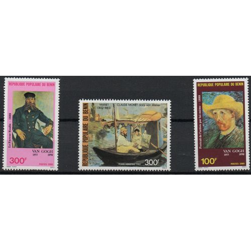 Bénin ( Dahomey ) Timbres Monet , Van Gogh