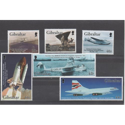 Gibraltar Timbres Histoire De L' Aviation 2003