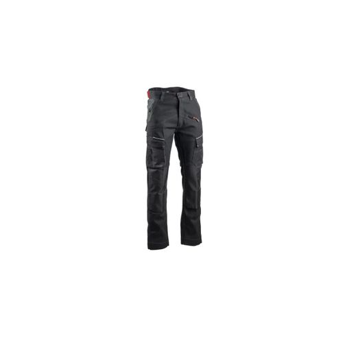 Pantalon Stretch Bicolore Cortex Avec Poches Genouillères - Noir - T.36 - Lma - 1783-36