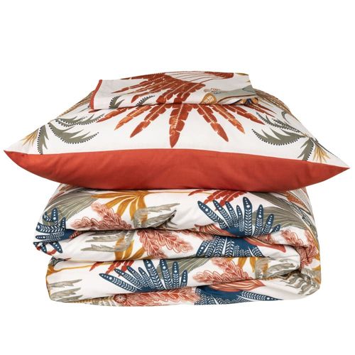 Parure De Lit En Coton Biologique Imprimé Multicolore 240x220