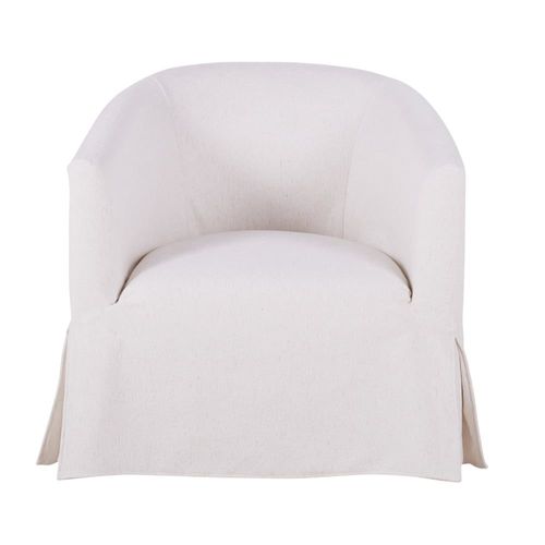 Fauteuil À Housser En Textile Effet Lin Écru