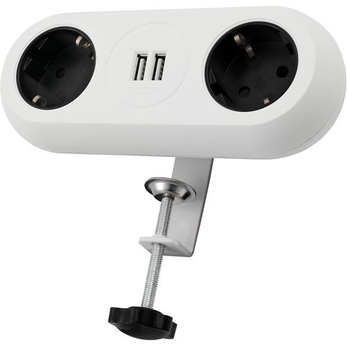 Ae-13133(Gs)/B Multiprise Avec Usb 2 Prises 2 Usb Longueur Câble 1,4M (Blanc)
