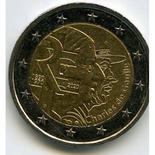 France 2 Euros 2020 Commémorative Charles De Gaulle