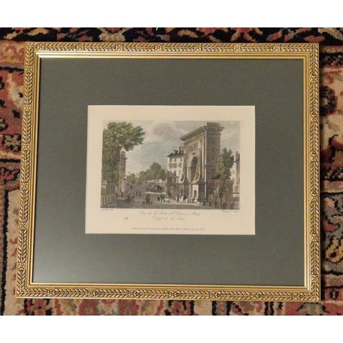 Gravure Ancienne De La Porte Saint Denis À Paris (Encadrée) - 31 X 27 Cm - Voir Photo -