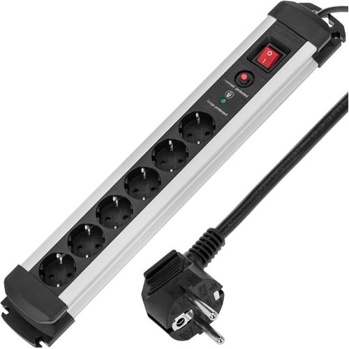 Bematik - Multiprise 6 Prises Avec Interrupteur Et Parafoudre (1.5M Câble)