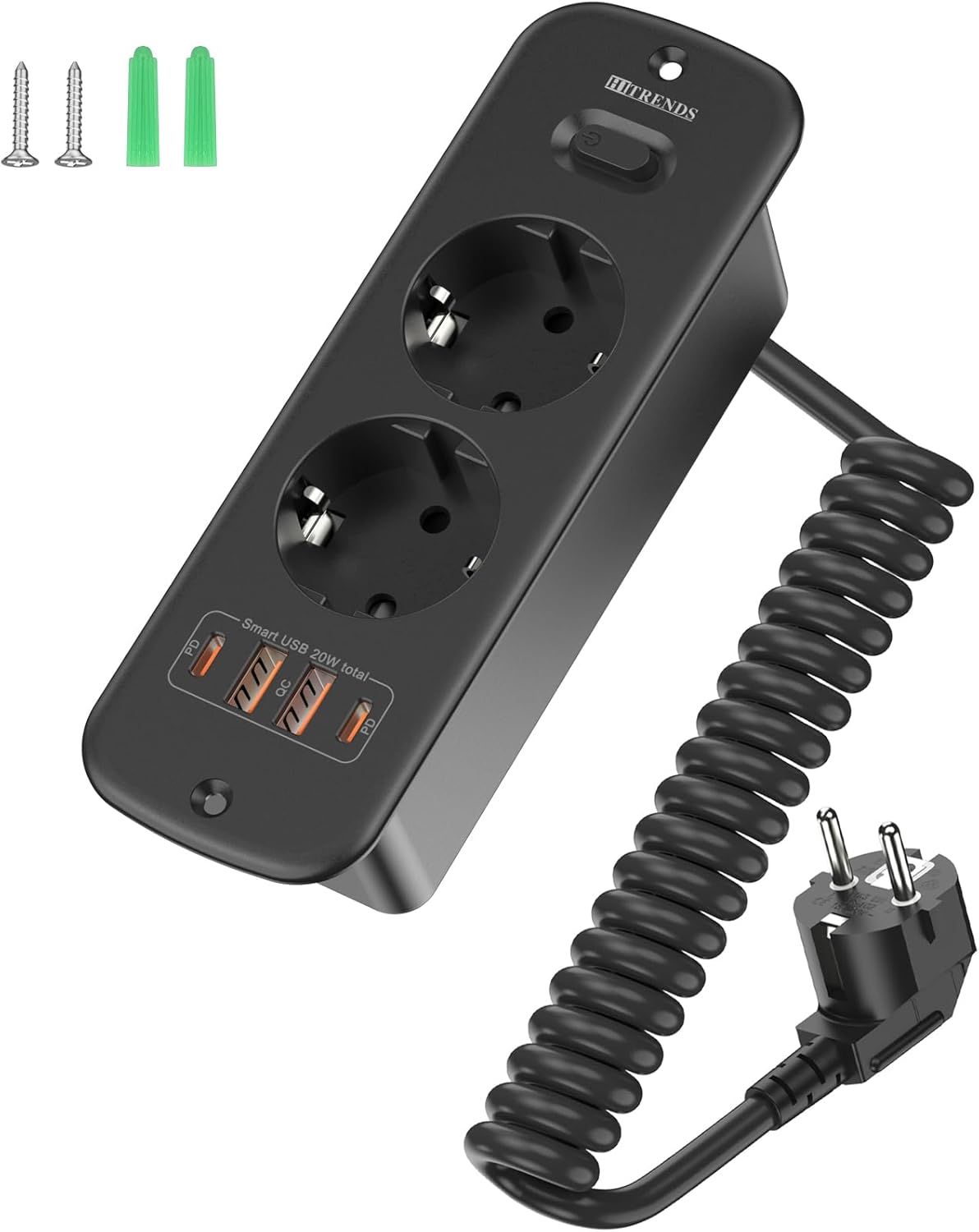 Prise Encastrable Avec Usb-C Et Prises - Double Prise De Table Avec...