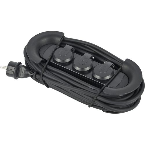 30925 Bloc Multiprises Étanche Professionnel Outdoor Avec Rallonge Électrique 10M, 3 Prises 16A, Câble 10M H05Rr-F 3G1.5, Ip44 Ik09 Ultra-Robustes, Idéal Pour Chantiers, Garages Et Jardins
