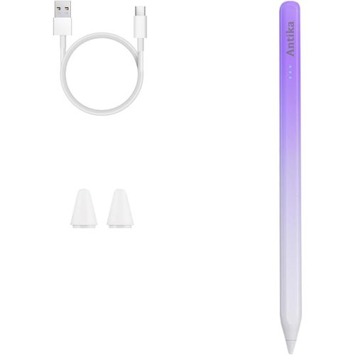R3 Stylet Capacitif Universel Compatible Avec Tablette Android Ios Apple Ipad/Pro/Air/Mini/Huawei/Samsung/Lenovo/Xiaomi Tous Les Smartphones Et Tablettes (Purple White)