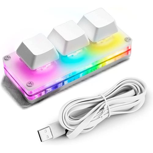 Clavier Osu Clavier De Jeu À 3 Touches, Mini Clavier Usb À 3 Touches Clavier Mécanique Pour Pc De Jeu, Macro De Programmation Avec Logiciel Osu Hid Standard Keyboard.