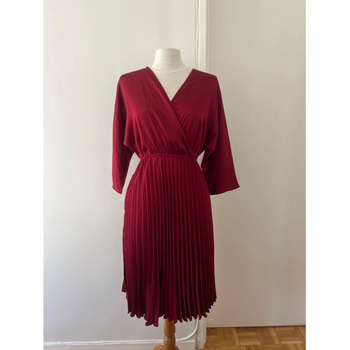 Robe Rouge Bordeaux Longue Cache-Coeur She In Vintage / Long Burgundy Red Dress With A Heart