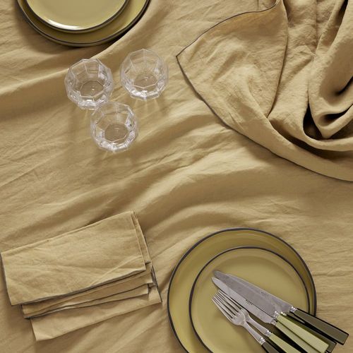 Nappe En Lin Lavé 180x300cm Caramel