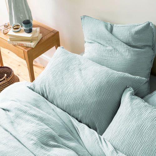 Housse De Couette En Gaze De Coton 260x240cm Eucalyptus