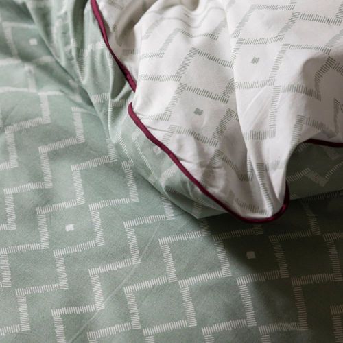Housse De Couette En Percale De Coton 140x200cm Lichen