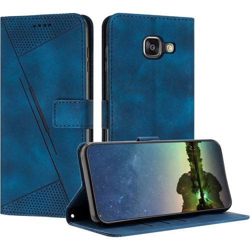 Kal-Etui Coque Pour Samsung Galaxy A510 / A5 2016, Coque De Telephone En Cuir De Première Qualité [Pochette De Portefeuille] Porte Carte Compatible Avec Coque Samsung A510/A5 2016 - Bleu