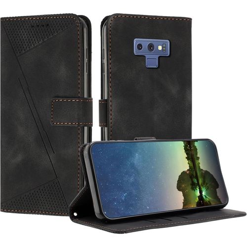 Kal-Etui Coque Pour Samsung Galaxy Note 9, Coque De Telephone En Cuir De Première Qualité [Pochette De Portefeuille] Porte Carte Magnétique Compatible Avec Coque Samsung Note 9 - Noir