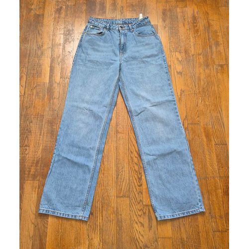 Pantalon En Jean Coupe Droite Bleu Clair Taille 38