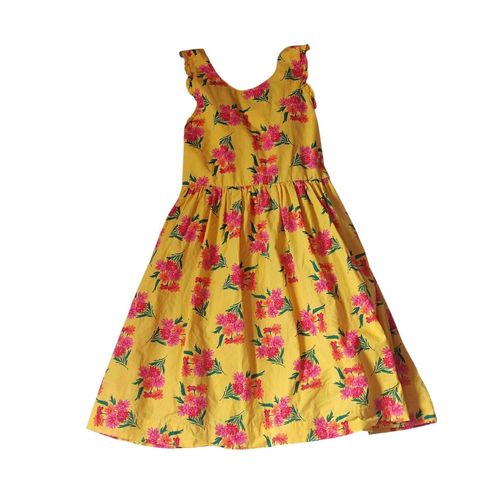 Robe Jaune Fleurie Vintage 8ans