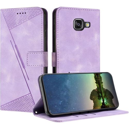 Kal-Etui Coque Pour Samsung Galaxy A510 / A5 2016, Coque De Telephone En Cuir De Première Qualité [Pochette De Portefeuille] Porte Carte Compatible Avec Coque Samsung A510/A5 2016 - Violet