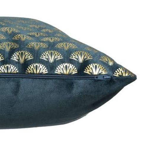 Coussin Velours Or Tropicale
