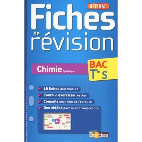 Chimie Spécifique Tle S - Fiches De Révision