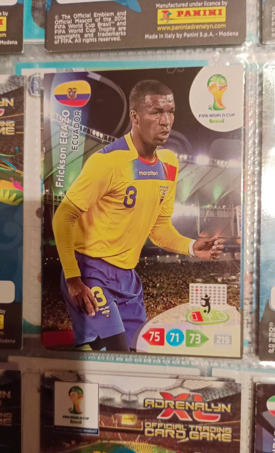 Carte Foot Coupe Du Monde 2014 Frickson Erazo Equateur