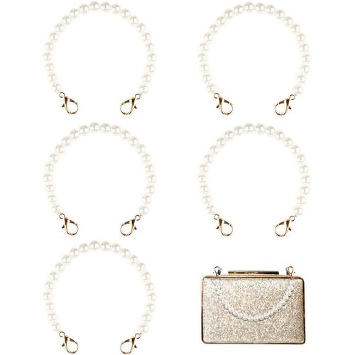 Sacs à main en chaîne, 5 pièces de sacs à main en perles, chaîne de remplacement, imitation de chaîne ronde de 25 cm, sacs à main en chaîne de remplacement pour filles, sacs à main en chaîne, DIY