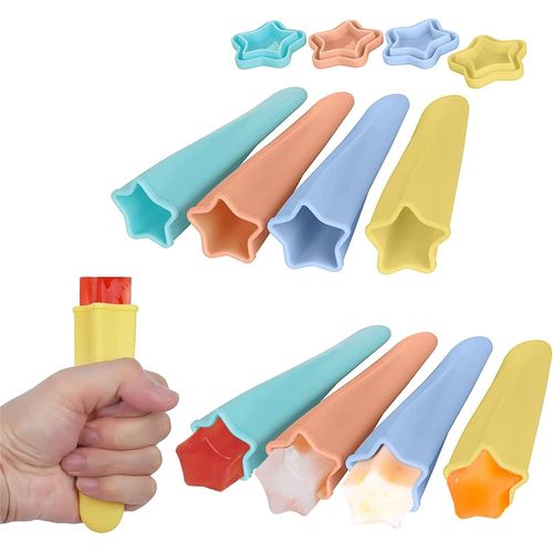 8 Pièces Moule À Glace Avec Couvercles, Moule À Glace En Silicone De Qualité Alimentaire Moules Esquimaux Réutilisable, Moules Pour Glace À L'eau Colorés Pour Les Enfants Et Les Adultes