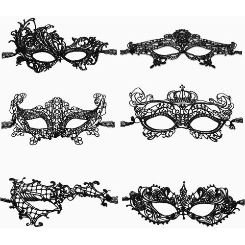 Masque Vénitien?6 Pièces Masque Bal Masqué Masque Dentelle Masque Vénitien Mascarade Masque De Dentelle Sexy Pour Soirée Soirée Bal Ballet