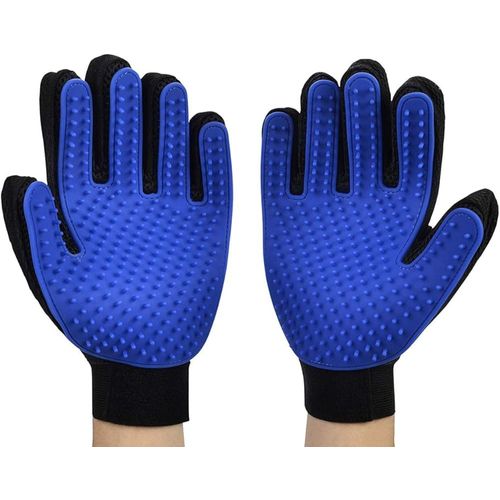 ?Bleu?2 Pcs Animal De Compagnie Brosse Paire Gant Ramasse Brosse Toilettage Poils Animaux Chien | Chat | Cheval | Lapin Anti Boule De Poils, Elimine Les Poils, Anti Poils Courts Et Longs Ergonomique