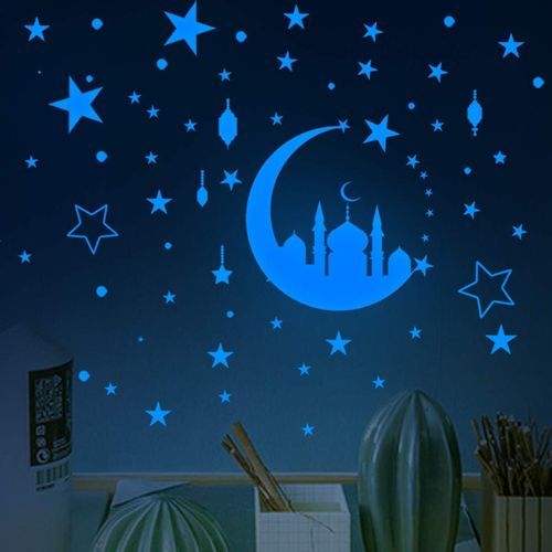 Stickers Muraux Espace Lumineux, Stickers Lumineux Étoile Lune, Stickers Muraux Lumineux Chambre D'enfant Chambre Bébé Plafond Salon Stickers Muraux Fluorescents