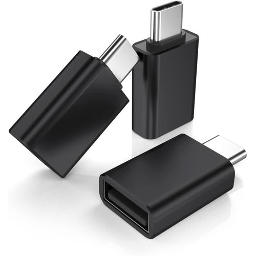 Noir - 3pcs USB C Male to USB 3.0 Female Adapter 3 Pack,Thunderbolt 3 Type C OTG Key Converter for MacBook Pro 2022,iPad Mini 6 Air 4 5th Generation,Surface Go,Microsoft Galaxy S23 23 S21 S22 Plus Ult