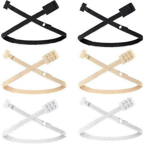 6 Convertisseurs De Soutien-Gorge Bas Du Dos 2 Crochets