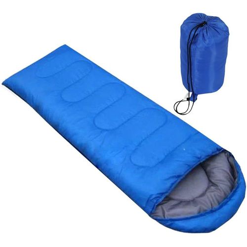 Bleu - Sac De Couchage Rectangulaire Imperméable Avec Sac De Compression, Léger, Pour Le Camping, La Randonnée, Les Activités De Plein Air