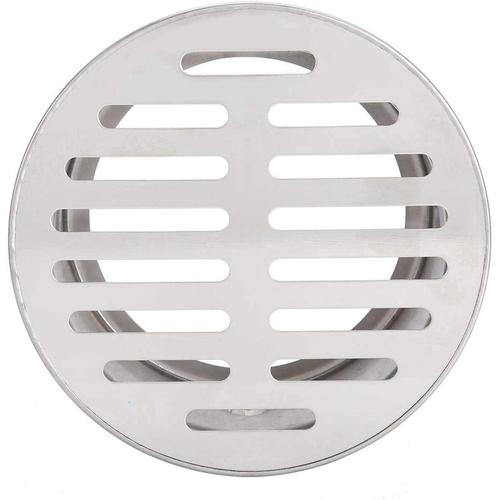 Drain De Douche Anti Odeur, Rond Balcon INOX Siphon de Sol Anti-Blocage pour extérieur pour tuyaux d'évacuation, Pots d'échappement, Balcon de Toit(110 bouches Plates)