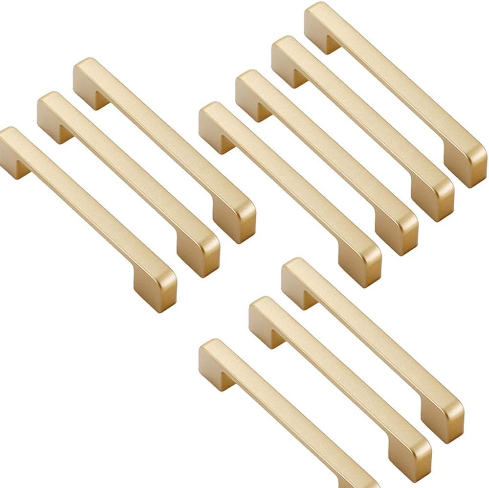 Poignee de Meuble Cuisine dorées Lot de 10 Poignée Meuble Poignée Tiroir poignee barre meuble entraxe 160mm-Poignées de Meubles dorées Poignée Placard