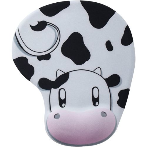 Tapis de souris de poignet de gel de dessin de vache