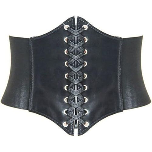 Ceinture Corset Pour Femme Cuir Corset À Lacets Ceinture Élastique Ceinture Rétro Cinch Quatre Tailles