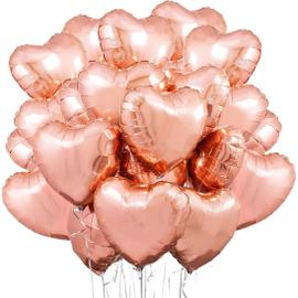 Ballons de baudruche : 1 ballon coeur rose gold - Déco mariage, st