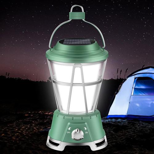 Lampes De Camping Solaires À Led, Lampes De Camping Rechargeables Par Usb Et Alimentées Par Batterie, Accessoires De Camping Pour Le Camping, La Pêche, La Randonnée, Les Grottes [Classe Énergétique B]