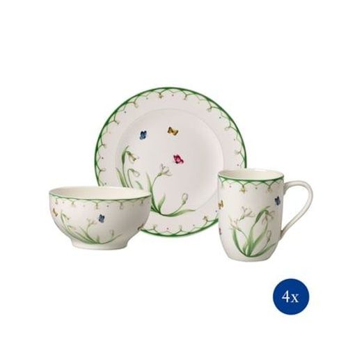 Villeroy & Boch - Colourful Spring Ens. Pr Petit-Déjeuner, 12 P, Pr 4 Pers.  - Vert