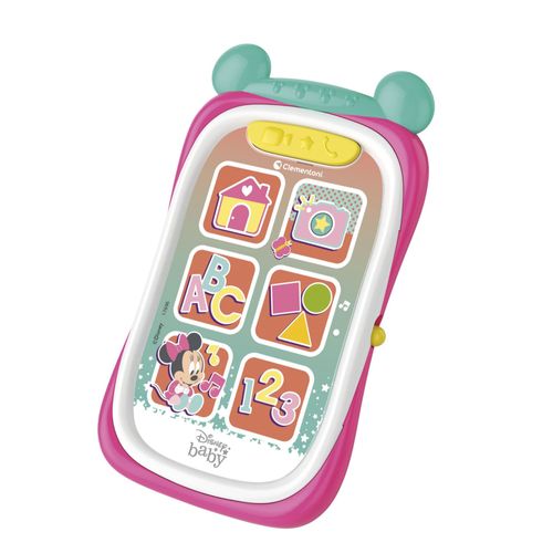 Clementoni Disney Baby Minnie Téléphone Jouet Enfants 9 Mégis Premier Smartphone Jeu Électronique Educatif Version Italien 17696 Multicolore