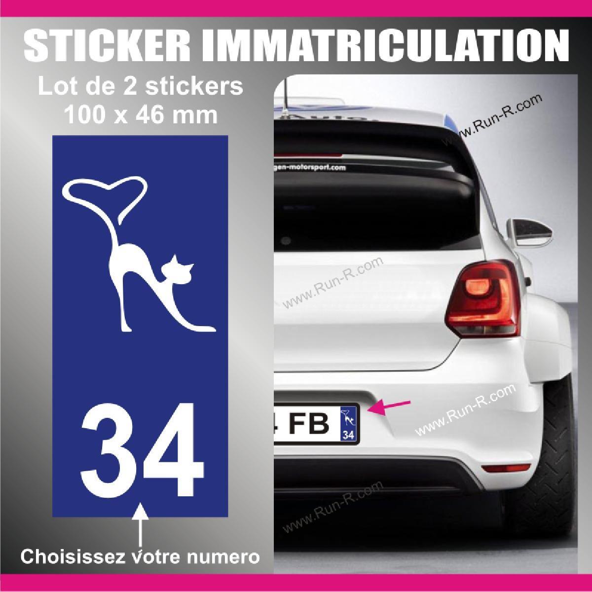 1 sticker pour plaque d'immatriculation MOTO , 46 LOT - Stickers