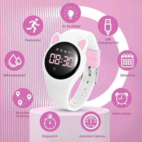 Montres Enfants Numériques Filles Garçons, Led Clignotant Montre Étanche Pour Enfant Sport En Plein Air Multifonctionnel Montres-Bracelets Avec Chronomètre/Alarme