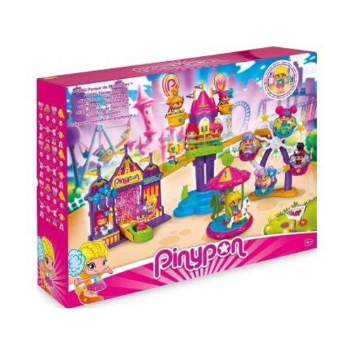 Coffret Pinypon : Grand Parc D'attraction + 1 Figurines + 28 Accessoires - Set Mini Poupee + 1 Carte Offert - Jouet Univers Fille