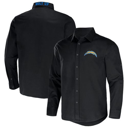 Chemise Boutonnée À Manches Longues En Sergé Convertible Los Angeles Chargers Collection Nfl X Darius Rucker Pour Homme Par Fanatics Noir